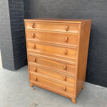 Maple 6 Drawer Tall Boy Dresser