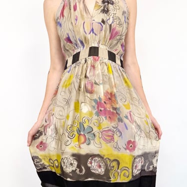Watercolor Silk Alberta Ferretti Dress