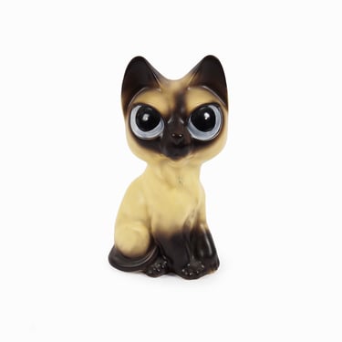Japanese Ceramic Siamese Cat Figurine 