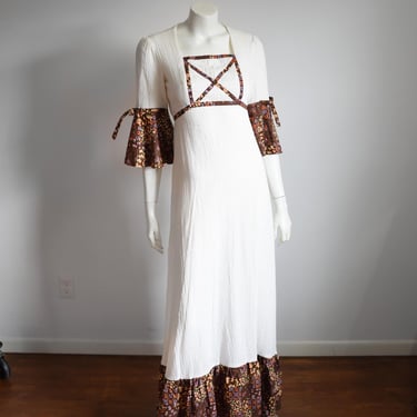 Deadstock 1970s Prairie Gauze Dress - S 