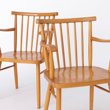 Pair of Lübke Chairs 1950s Vintage Germany 