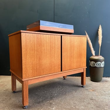 Mid-Century Teak Record Storage Cabinet