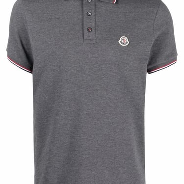 Moncler Men Logo Cotton Polo Shirt