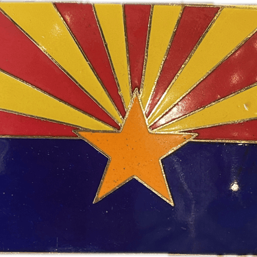 Vintage Arizona Flag Belt Buckle