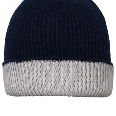 Eleventy Blue Cashmere Beanie Man