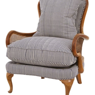Vintage Cane Upholstered Chair