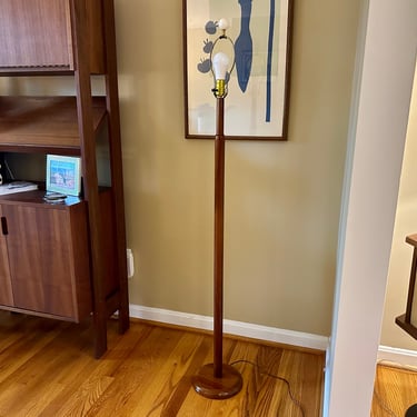 Vintage Teak Floor Lamp in the Style of Martz for Marshall Studios, 1960’s - Free Shipping 