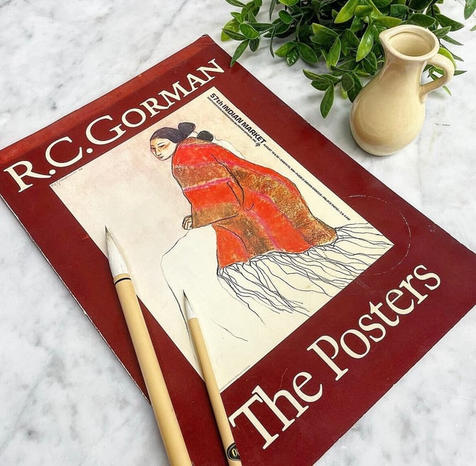 Vintage R.C. Gorman The Posters Book Retro 1980s Native American Artist + Navajo + Art + Oil Painter + Lithographs + First Edition + Book 
