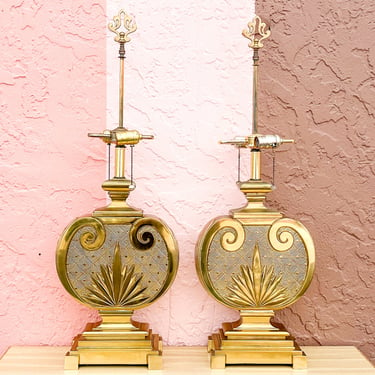 Pair of Regency Chic Urn Lamps