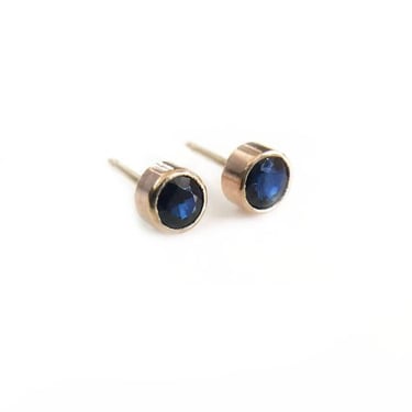 Selah Vie Fine Jewelry | 14k Gold and Sapphire Studs