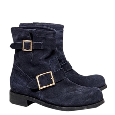 Jimmy Choo - Navy Suede Ankle Boots Sz 8.5