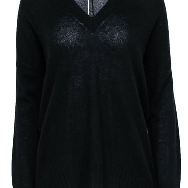 NakedCashmere - Black Cashmere V-Neck Pullover Sweater Sz S