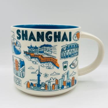 Like New Discontinued Starbucks Been There Mug-Blue Shanghai by LeChalet