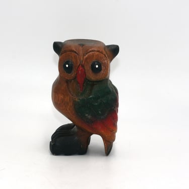 vintage wooden owl 