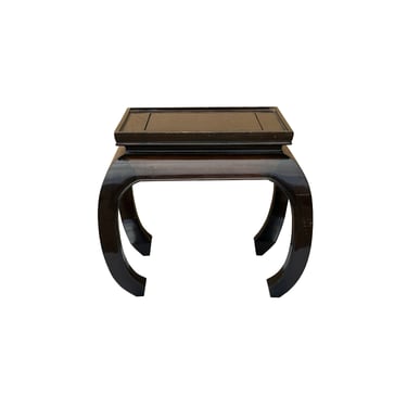 Oriental Chinese Brown Curve Leg Square Side Table Display Stand ws3815E 