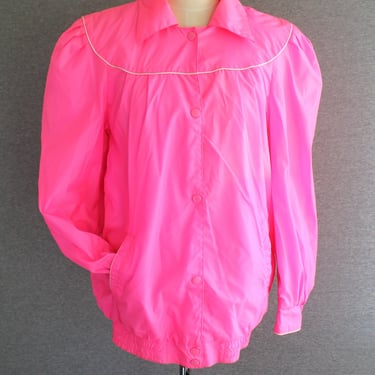 Neon - 1970s - Flanel lined - Windbreaker - Jacket - Estimated size L 