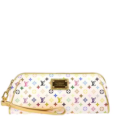 Louis Vuitton 2008 White Multicolor Kate Clutch Bag M55212
