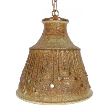 Danish Pierced Ceramic Pendant Light