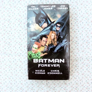 Batman Forever VHS Tape Starring Val Kilmer, Jim Carrey, Nicole Kidman and More 