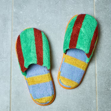 Terry Stripe Slippers