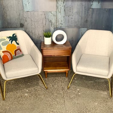 Pair of Upholstered Modern Chairs
