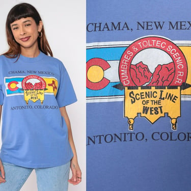 90s Scenic Railroad T Shirt Cumbres & Toltec Railway T Shirt Train Chama New Mexico Antonito Colorado Graphic Tee Vintage 1990s Large L 