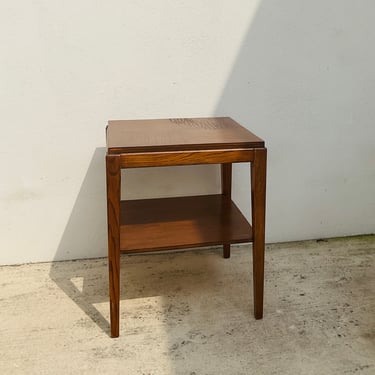 Two-Tier Parquet Side Table