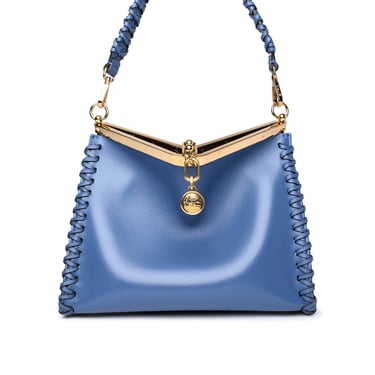 Etro Woman Etro Small 'Vela' Blue Leather Bag