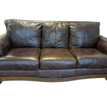 Leather Studded Couch