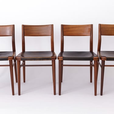 4 Vintage Chairs by Georg Leowald for Wilkhahn, Germany, 1960s, Teak 