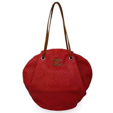 Chanel Red Round Handbag