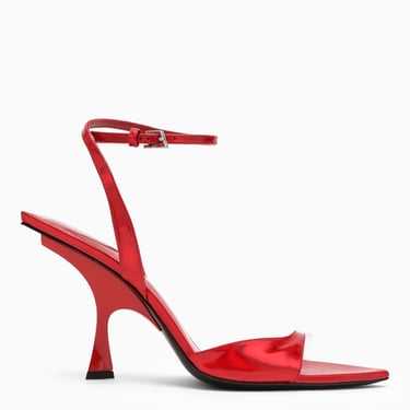 The Attico Red Gg Asymmetrical Sandal Women