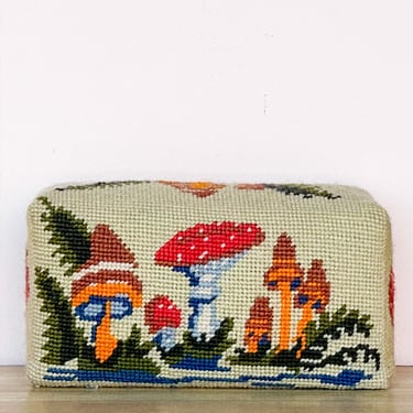 Mushroom Needlepoint Doorstop