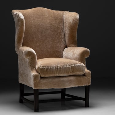 Wing Chair in Mohair