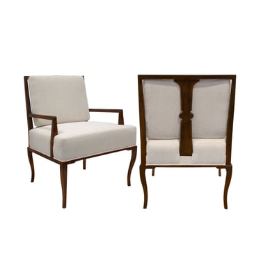 Tommi Parzinger Rare and Exquisite Pair of Lounge Chairs 1950s