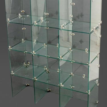 Modern Glass Cube Display Case