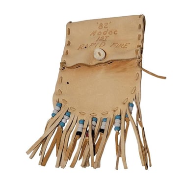 Modoc Rapid Fire Rifle Black Powder Award Native American Medicine Tobacco Pouch 