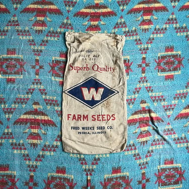 Vintage Fred Weeks Seed Co Peoria, IL Feedsack 