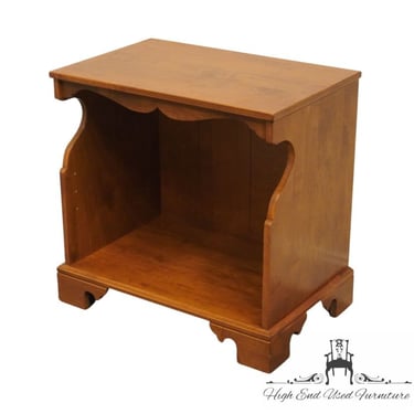 ETHAN ALLEN Heirloom Nutmeg Maple 27" Open Cabinet Accent End Table 10-9030 