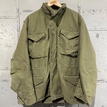 M65 field jacket og 107 sateen cotton olive green coat military army size Large regular no liner 