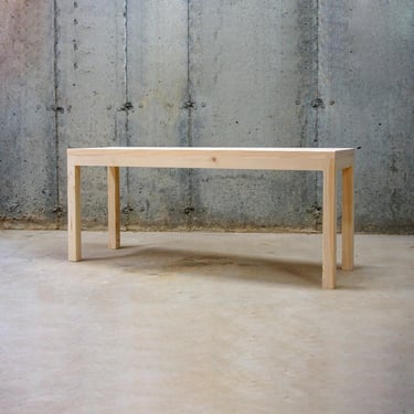 Simple Thin Solid Wood Bench - Raw 