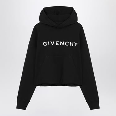 Givenchy Black Archetype Short Sweatshirt With Logo Women