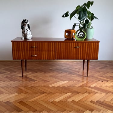 Vintage Meblo Credenza / Mid Century Modern Sideboard Cabinet / Elegant Storage Unit with Drawers / Made in Yugoslavia / 1970s 