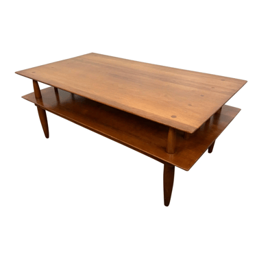 Willett Furniture Solid Cherry Two-Tier Coffee Table