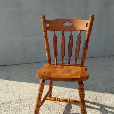 Vintage Farmhouse Dining Chair / Vintage Wooden Dining Chair / Cottage Chair / Massive Chair /Rustic Design / Farmhouse / 1995s 