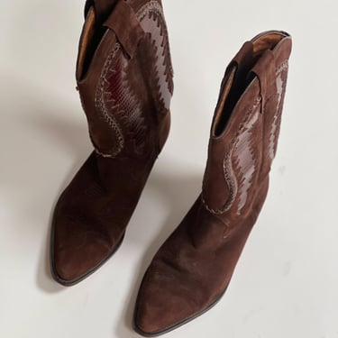 Cocoa Suede Western Boots (7.5)