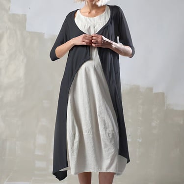 Asymmetric Long Jersey Cardigan in BLACK or INK