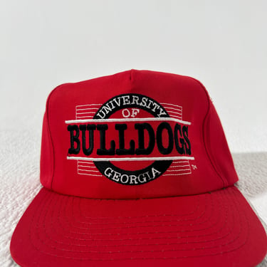 Vintage NCAA University Of Georgia Bulldogs Sport Stuff Inc. Twill Snapback Dead Stock W/t Tags