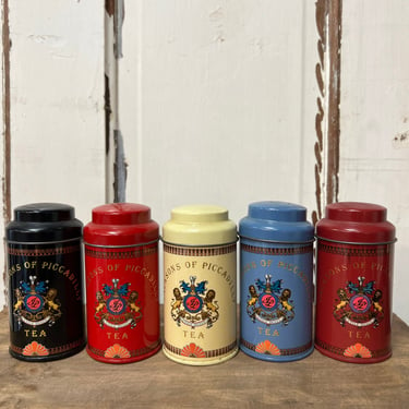 Vintage Jacksons of Piccadilly Tea Tins - 5 
