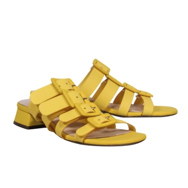 Cecelia New York - Yellow Leather Strappy &quot;Lexington&quot; Sandals Sz 8.5